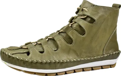 Produktbild von Gemini Damen Stiefelette Leder Reißverschluss 382175-01, Größe:39 EU, Farbe:Grün