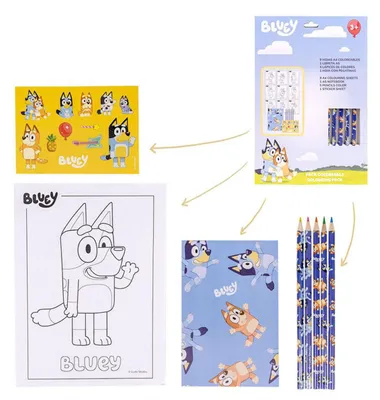 Obrázok produktu pre CERDÀ - Zestaw Artykułów Papierniczych Bluey do Kolorowania, Oficjalny Produkt