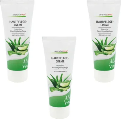 Produktbild von 3x75 ml Marvita med Hautpflege-Creme Tube Aloe Vera