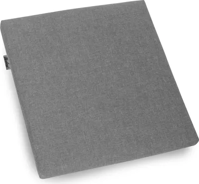 Produktbild von Herlag Sunny Hockerauflage 48x48x4 cm – wetterfest, wasserfest & UV-beständig – waschbarer Bezug mit Reißverschluss – Grau