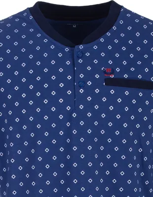 Produktbild von Nachthemd Langarm - Raute, Farbe:blau, Größe:XXL