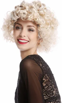 Produktbild von WIG ME UP Perücke Locken Blond Kurz 80er G-7-ZA88/ZA66