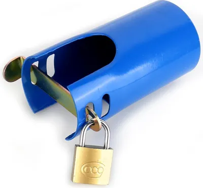 Obrázek produktu pro Zámek kohoutku, venkovní zámek kohoutku, systémy zámků kohoutku, prevence zablokování kohoutku, tryska kohoutku na zahradní hadici, adaptér na zahradní hadici (modrý)