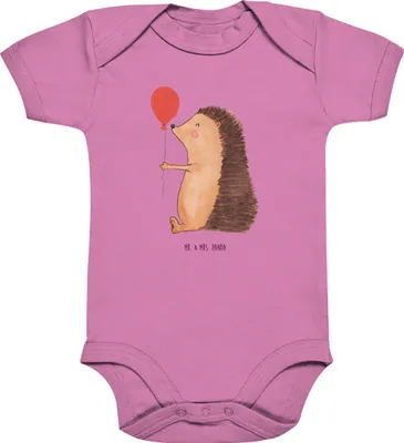Produktbild von Mr. & Mrs. Panda Strampler Igel Luftballon 1. - 3. Monat - Bubble Gum Pink - Geschenk, Baby, Babybody, Lustige Sprüche, Happy Birthday, overall, Geburtstag, Ballon