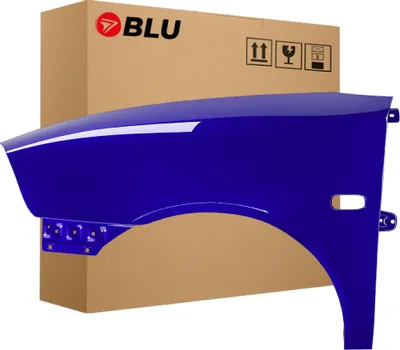 Image de BLU Aile Compatible avec Seat Ibiza Cordoba (6L - III 3. Generation) LS5S Gauche Blau Blau Imperial | 2002-2008 | Avant | Peint| Prêt à Monter | Acier