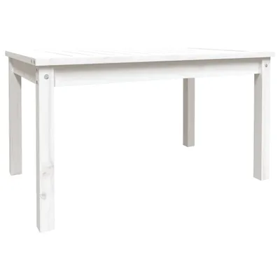 Image de Table de jardin blanc 82,5x50,5x45 cm bois massif de pin