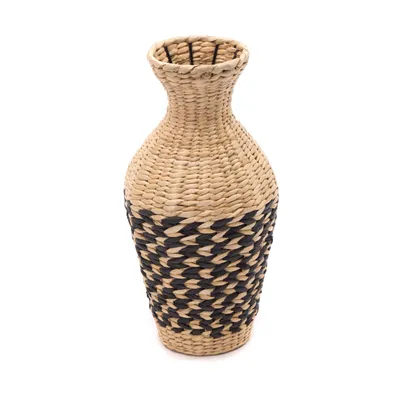 Obrázek produktu pro VÁZA STROH "CUADRO" | Přírodní, černá, 42 cm | Dekorativní podlahová váza