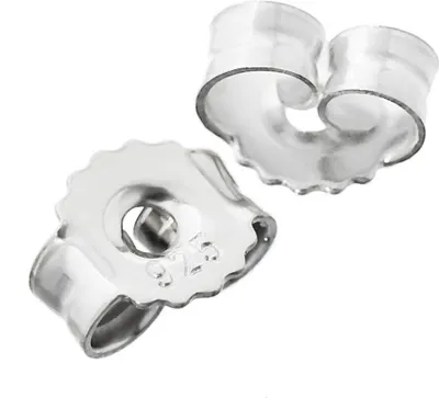 Produktbild von 3 x Paar 925 Sterling Silber Gegenstecker Ohrstecker Loch 0,8mm Ohrmutter 3660