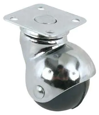 Imagen del producto de Rueda para muebles, modelo 165, base de 50 mm, capacidad de carga: 40 kg