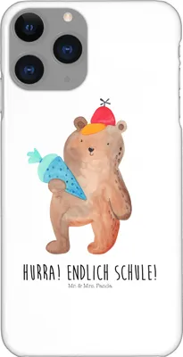 Produktbild von Mr. & Mrs. Panda Iphone 11 Pro Handyhülle Bär Schultüte - Weiß - Geschenk, Grundschule, Handy Case, Schulbeginn, Teddy, Premium Kunststoff, Erster Schultag, Einschulung