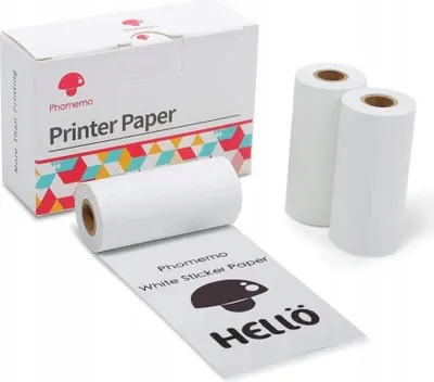 Image de Papier thermique autocollant pour Phomemo M02 M02Pro M03AS M04S M04AS rouleau