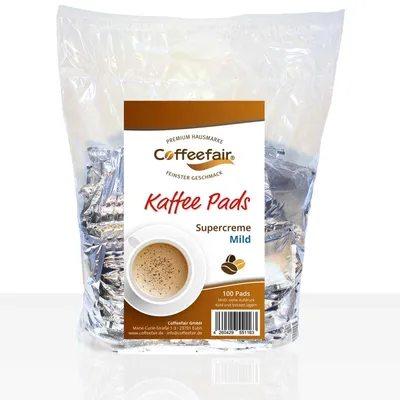 Zdjęcie produktu dla Kapsułki z kawą Coffeefair Supercreme Mild, 100 sztuk, do ekspresów na kapsułki, takich jak Senseo