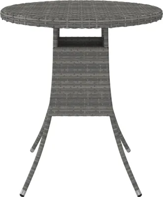 Produktbild von vidaXL Gartentisch Grau 70x70x73 cm Poly Rattan