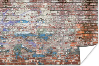 Produktbild von MuchoWow® Poster Backstein - Straßenkunst - Wand 120x80 cm - Bilder
