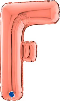 Produktbild von Riesenbuchstabe Folienballon 26"/66cm | Rosegold #F