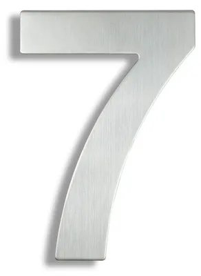 Image de Elzusha - Plaque de numéro de maison en 3D, 30 cm, argentée, pour porte et extérieur