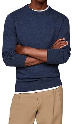 Imagen del producto de Jersey de cuello redondo entallado en azul