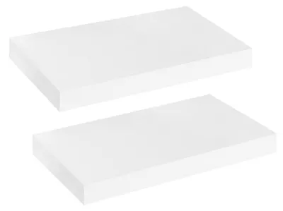 Produktbild von Wandregal Schweberegal 2er-Set 40 x 20 x 3,8 cm Weiß mit unsichtbaren Halterungen