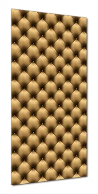 Produktbild von Wallario selbstklebende Duschrückwand 90 x 190 cm mit Motiv Goldene Ledertür - Wandverkleidung mit Hochglanzlaminat in Glasoptik