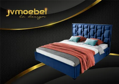 Produktbild von Blaues Designer Bett Schlafzimmer Design Möbel Modern Luxus Betten Gestell Neu