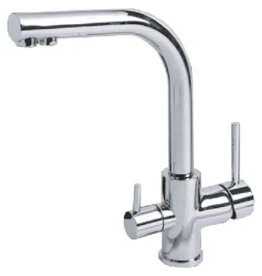 Immagine prodotto di Rubinetto Cucina Miscelatore a 3 Vie Lavello in Ottone Acqua pura Cromato