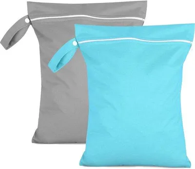 Imagen del producto de Bolsa de protección impermeable, 40x30 cm, color gris/azul, ideal para viajes