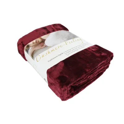 Produktbild von Gözze Wohn- und Kuscheldecke, Cashmere-Feeling, Bordeaux, 180 x 220 cm