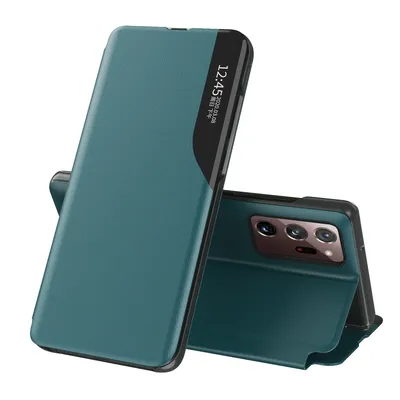 Immagine prodotto di Custodia per Galaxy Note 20 Ultra 5G, Smart View Window Flip Stand Custodia protettiva in Finto cuoio per Samsung Galaxy Note 20 Ultra 5G Verde