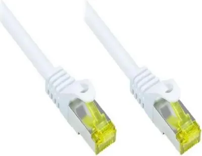 Obrázek produktu pro Propojovací kabel Cat. 7, 10 m, S/FTP, bezhalogenový, bílý, 500 MHz