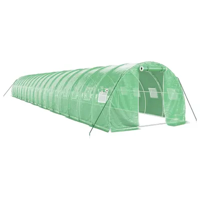 Produktbild von vidaXL Gewächshaus mit Stahlrahmen Grün 54 m² 18x3x2 m