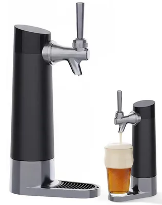 Produktbild von Mini Bierzapfanlage tragbar – Bierdispenser für Flasche & Dose feinporiger Schaum | Homebrew Kegerator Geschenk für Männer