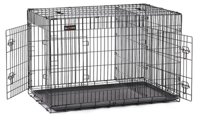 Immagine prodotto di Trasportino per cani, pieghevole, con 2 porte chiudibili a chiave, dimensioni 122 x 74,5 x 80,5 cm