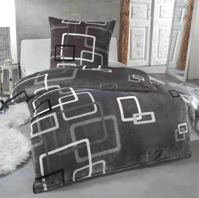 Productafbeelding van Knusse winterbeddengoedset van zachte fleece, met kussensloop 80x80