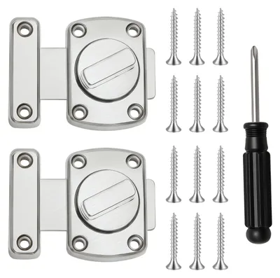 Produktbild von 2-teiliges Set für Innentüren, Einsteckschloss, Toilettenschloss, Badezimmertürschloss, Riegelschloss