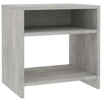 Image de vidaXL Table de nuit gris béton 40 x 30 x 40 cm panneau de particules