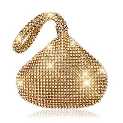 Produktbild von Mode Frauen Brautjungfer Lady Girl Braut Abend Clutch Bag für Prom Cocktail Party Hochzeit Engagement - Gold