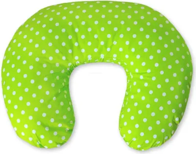 Immagine prodotto di Cuscino per allattamento, cuscino per allattamento, supporto ergonomico - bianco con punti verdi