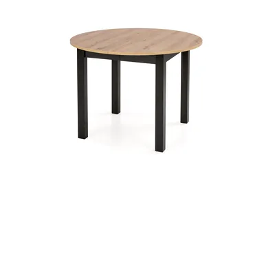 Zdjęcie produktu dla ST44M stół okrągły rozkładany 102–142 cm dąb artisan/czarny