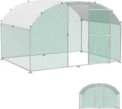 Produktbild von LARS360 Kompakter Hühnerstall 3x2m – Metall Freigehege mit verzinktem Stahlrahmen und PE-Dach, Ideal für Geflügel und Kleintiere