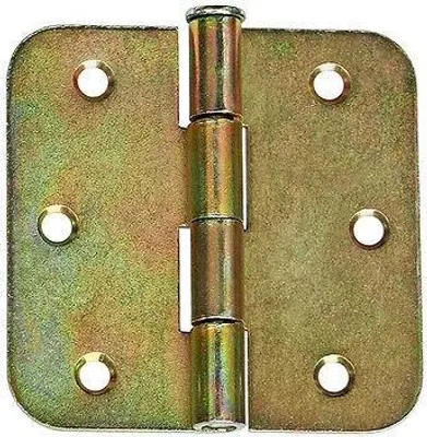 Produktbild von 1 Gerollte Scharniere Kantige  75 x 75 mm Gelb Verzinkt