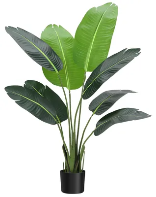 Zdjęcie produktu dla Zestaw 2 szt. - Sztuczny Paciorecznik Canna 120 cm – Realistyczna Roślina Doniczkowa do Domu, Biura i na Taras, Bez Pielęgnacji