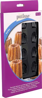 Produktbild von Patisse Backform Mini Madeleines Silikon 15 Stück schwarz 29x17 cm