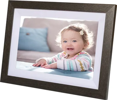 Obrázek produktu pro 10,1" vysoký, přehledný, chytrý digitální fotorámeček Wi-Fi s APP, 32 GB, dotykový displej IPS, fotorámeček pro sdílení momentek, nabíjení fotorámečku z telefonu