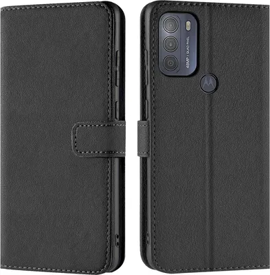 Produktbild von Conie Klapp Tasche für Motorola Moto G50 Kartenfach Rundumschutz Hülle in Schwarz