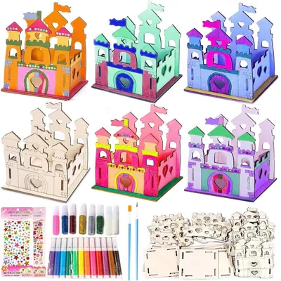 Obrázek produktu pro Sada pro výrobu panenek Holzschloss, 12 kusů, pro dívky, kreativní sada pro tvoření, ideální jako dárek