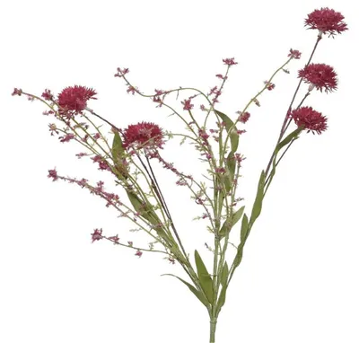 Produktbild von Dahlienstrauß mit Gräser Kunstzweig Kunstblume Fuchsia