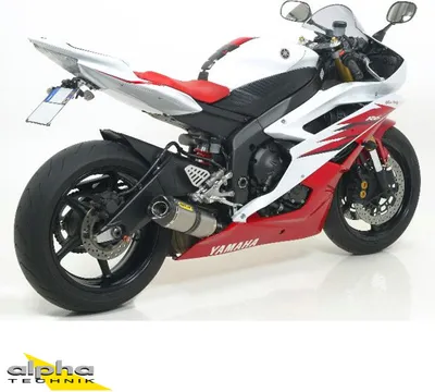 Produktbild von ARROW Auspuff THUNDER für YZF-R6 RJ11/RJ15 2006-2016, Titan (Für ARROW Krümmer)