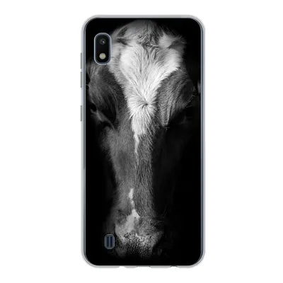 Produktbild von MuchoWow® Handyhülle Schutzhülle Hülle für Samsung Galaxy A10 Kuh - Tiere - Schwarz Silikon Softcase Handy Hülle - Schutzhülle