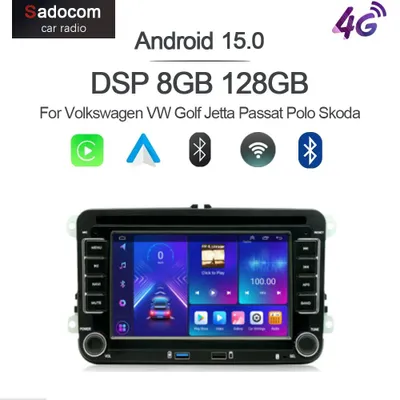 Productafbeelding van Autoradio Multimediasysteem - 8GB RAM 128GB Opslag - Dubbel Din - Android 15.0
