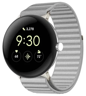 Produktbild von imoshion Nylonarmband für Google Pixel Watch 5 / Watch 4 / Watch 3 / Watch 2 / Watch (41 mm) - Hellgrau
